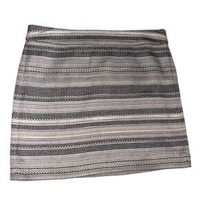 NWT Loft Striped Black and White Women's mini Skirt size 16